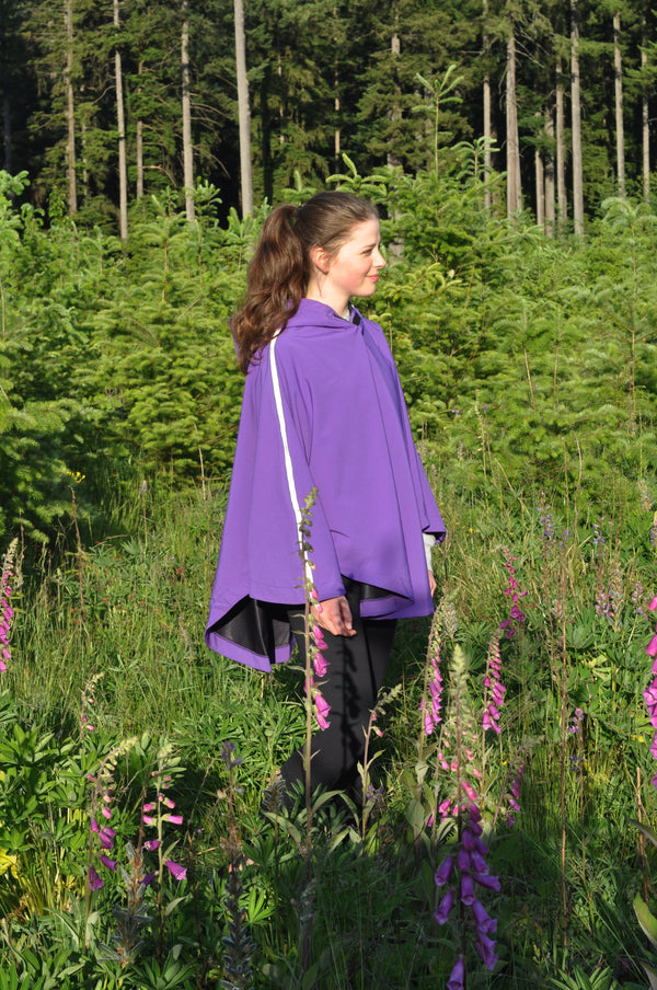 Light Purple Rain Poncho - Reflective, Be Safe, Be seen